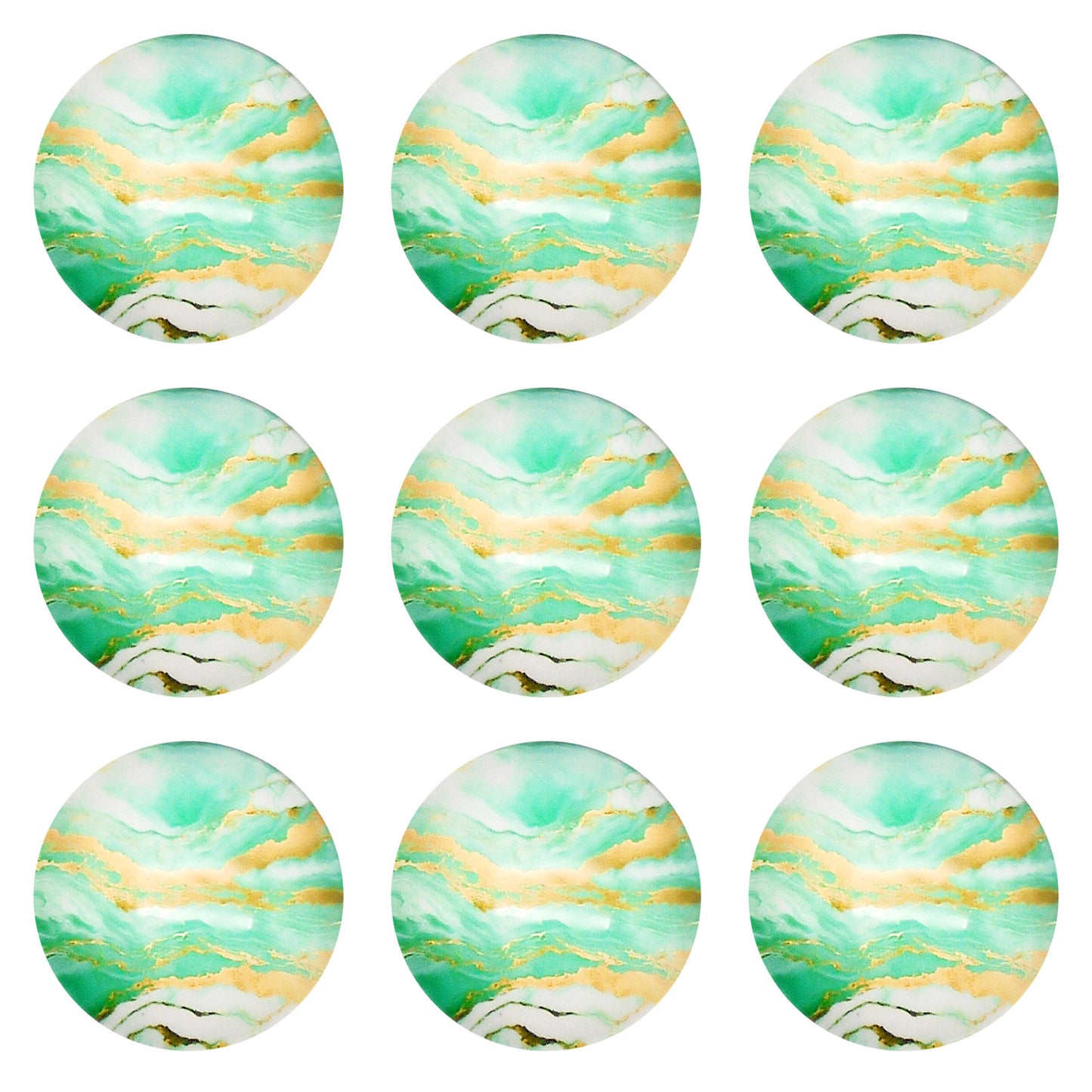 12pcs Round Marble Pattern Cabochons 3D Flat Back Glass Embellishment Time Gem Jewelry Making Accessories DIY Craft Decor 10/12/15/18/20/25/30mm