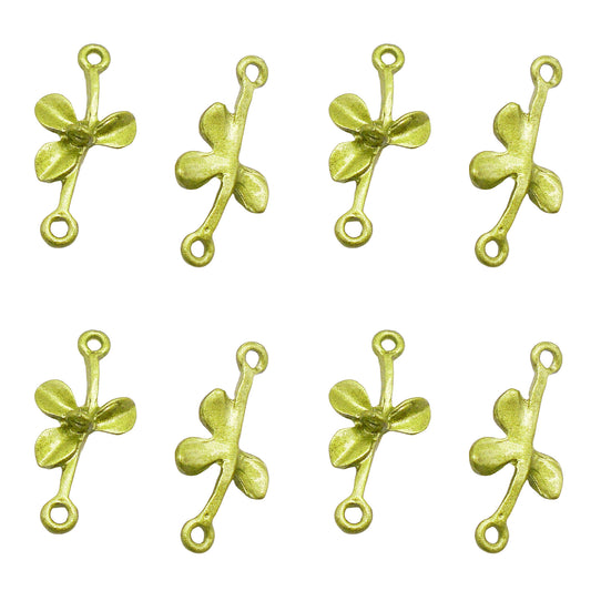 10pcs 12*25mm Metal Painted Alloy Foliage Charms Green Leaf Pendant Connectors for DIY Necklace Bracelet Earring Jewelry Making Accessories
