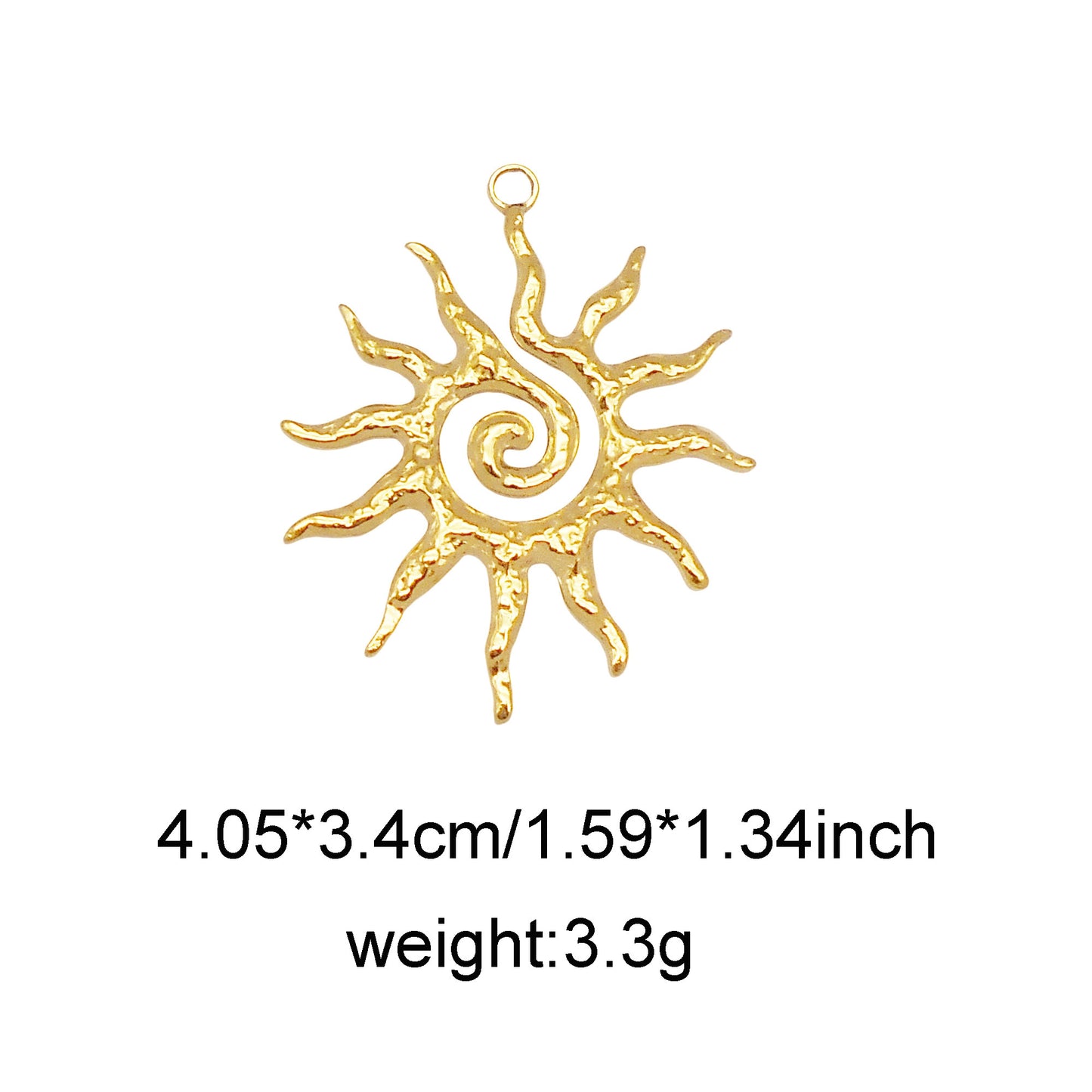 1 Piece Chic Gold Tone Star Charms Stainless Steel Sun Moon Pendants for Necklace Bracelet Earring Making DIY Jewelry Craft Decor