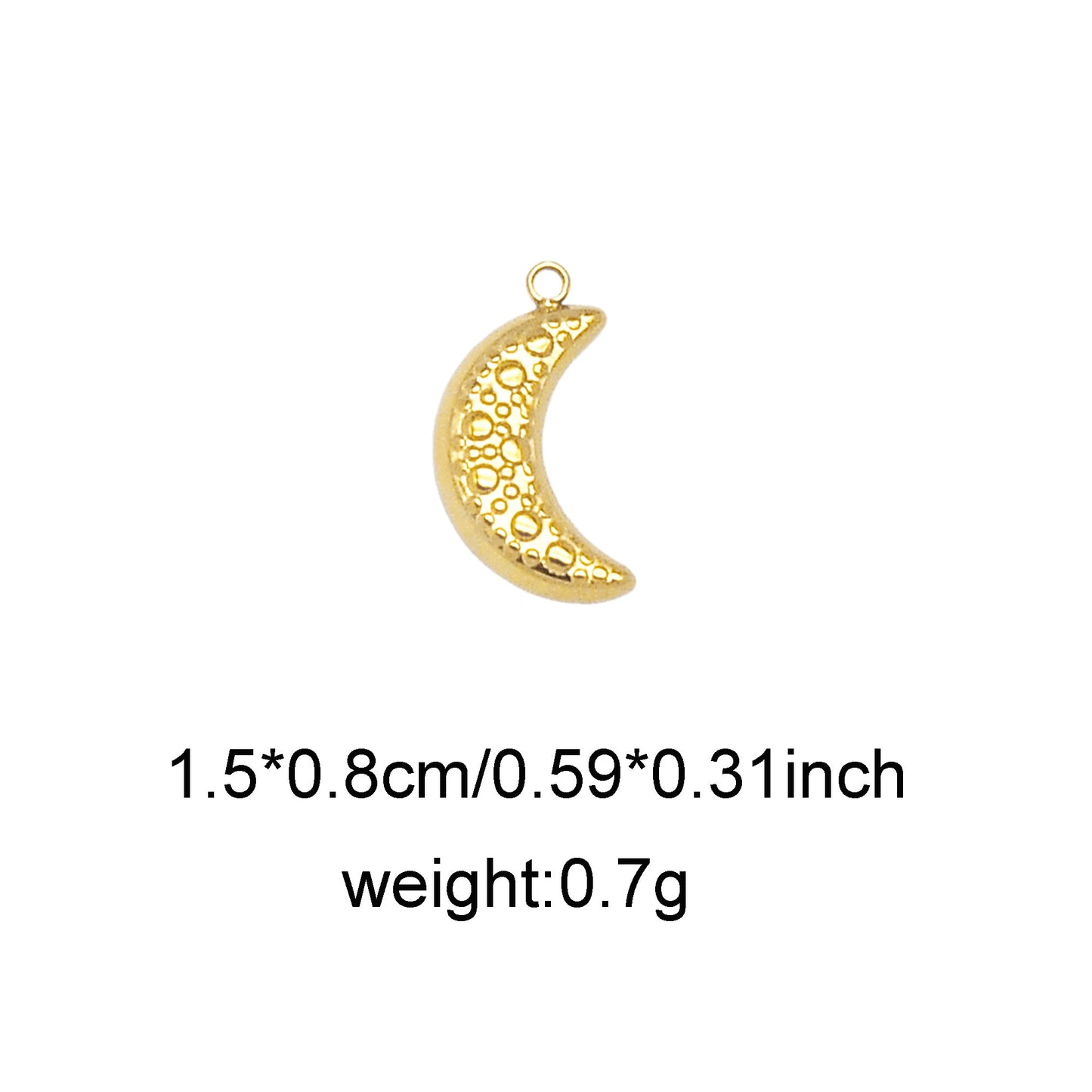 1 Piece Chic Gold Tone Star Charms Stainless Steel Sun Moon Pendants for Necklace Bracelet Earring Making DIY Jewelry Craft Decor