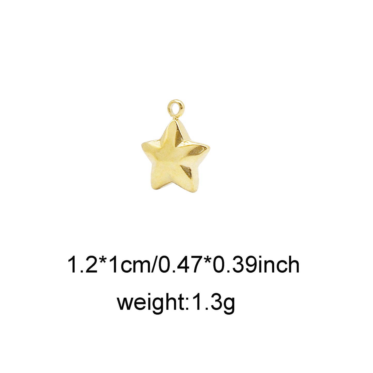 1 Piece Chic Gold Tone Star Charms Stainless Steel Sun Moon Pendants for Necklace Bracelet Earring Making DIY Jewelry Craft Decor