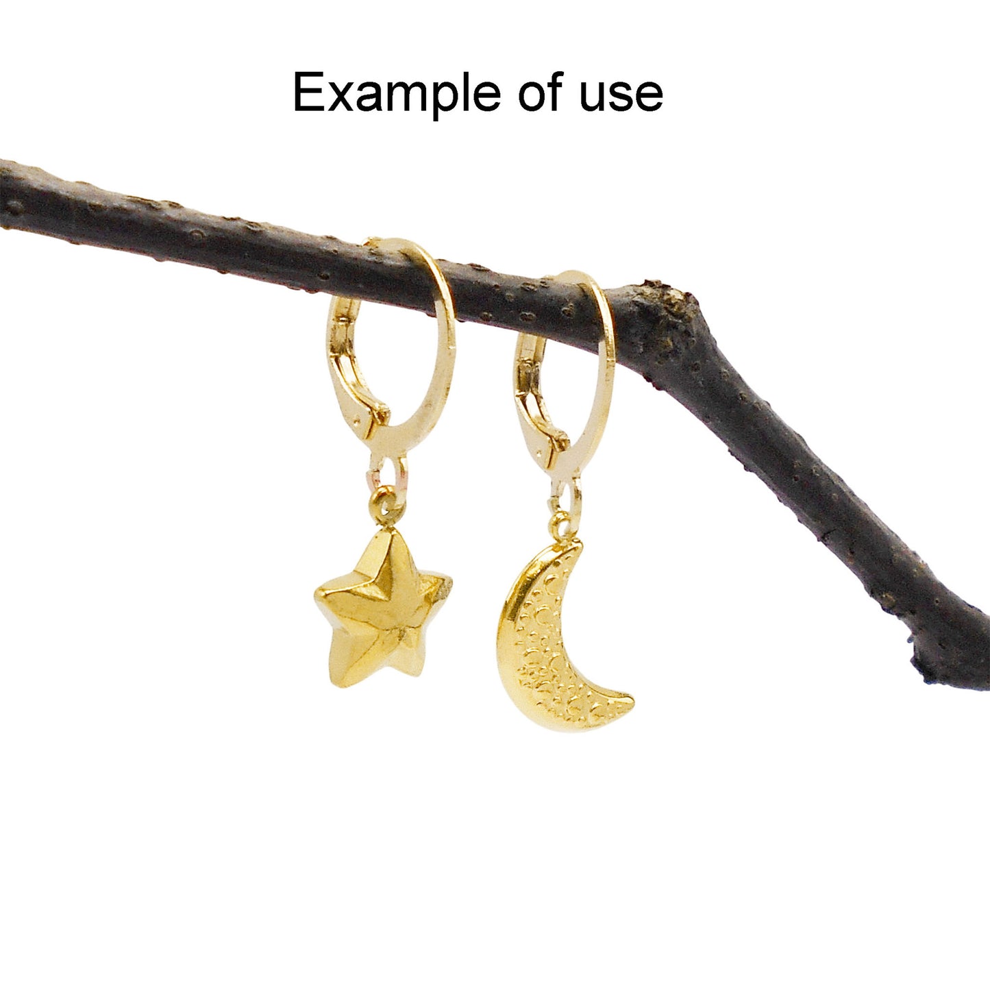 1 Piece Chic Gold Tone Star Charms Stainless Steel Sun Moon Pendants for Necklace Bracelet Earring Making DIY Jewelry Craft Decor