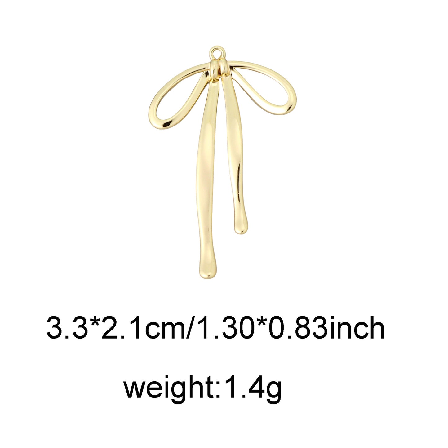 1 Piece 33x21mm Quality Plated Gold & Silver Color Bow Charms Brass Bowknot Pendants for Earring Necklace Bracelet Making DIY Jewelry Accessories