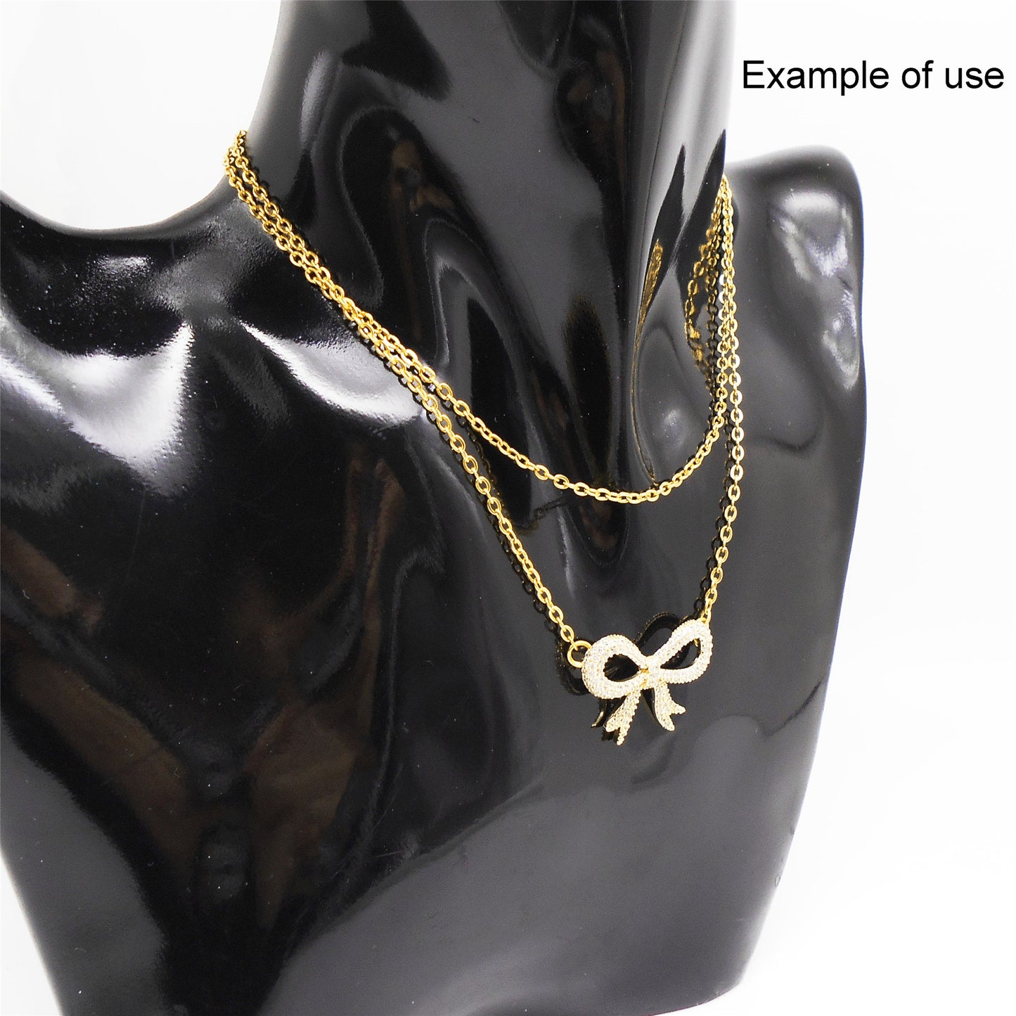 1 Piece Gold & Silver Color Bow Charms with Zircon Rhinestones Crystal Embellished Bowknot Pendant Connector Copper for Jewelry Bracelet Earring Necklace Making 25.5*18.5mm