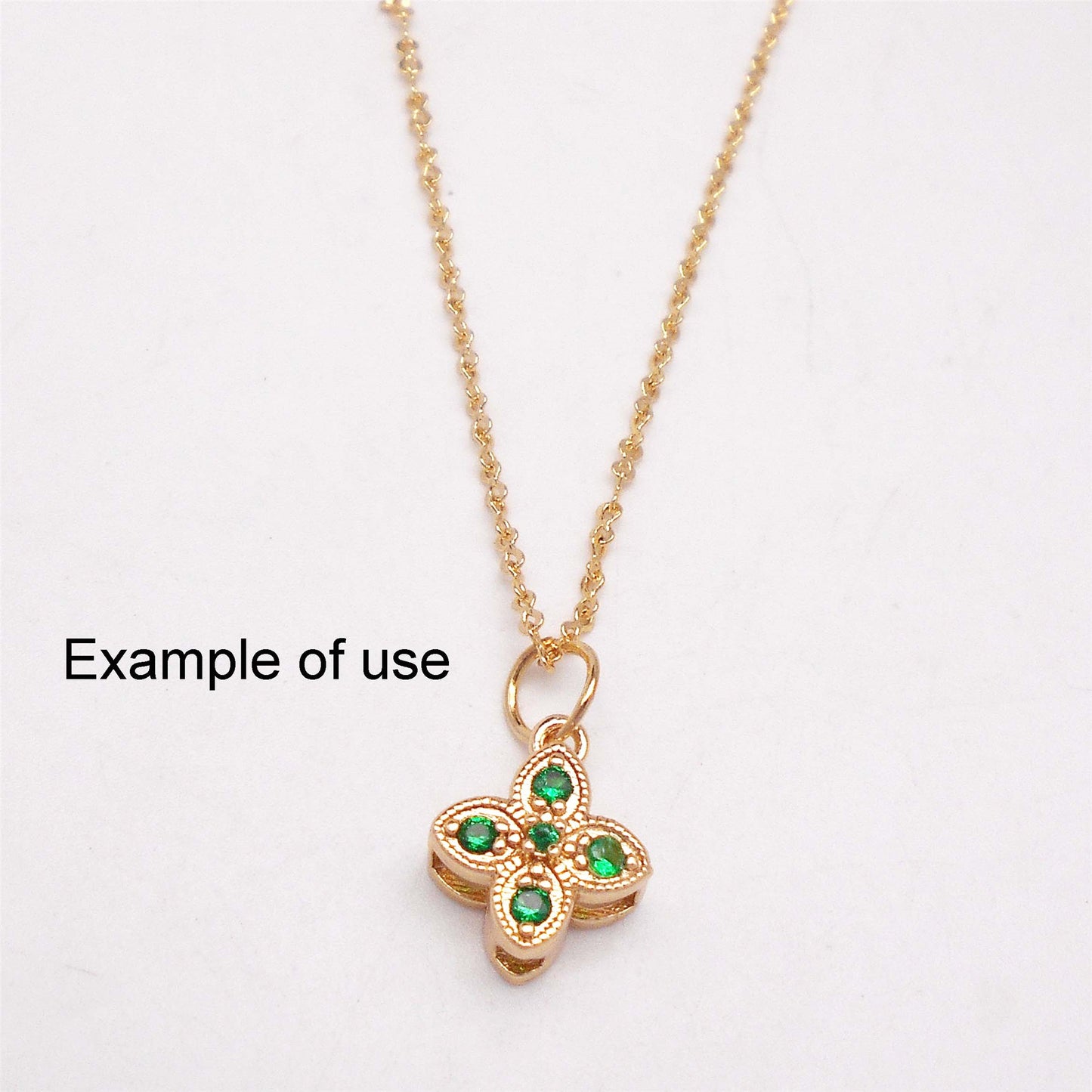 1/2pcs 13.5*11mm Quality Plated Golden Copper Four-leaf Clover Charms Zircon Crystal Embellished Lucky Jewelry Pendants for Necklace Bracelet Earring Making Accessories