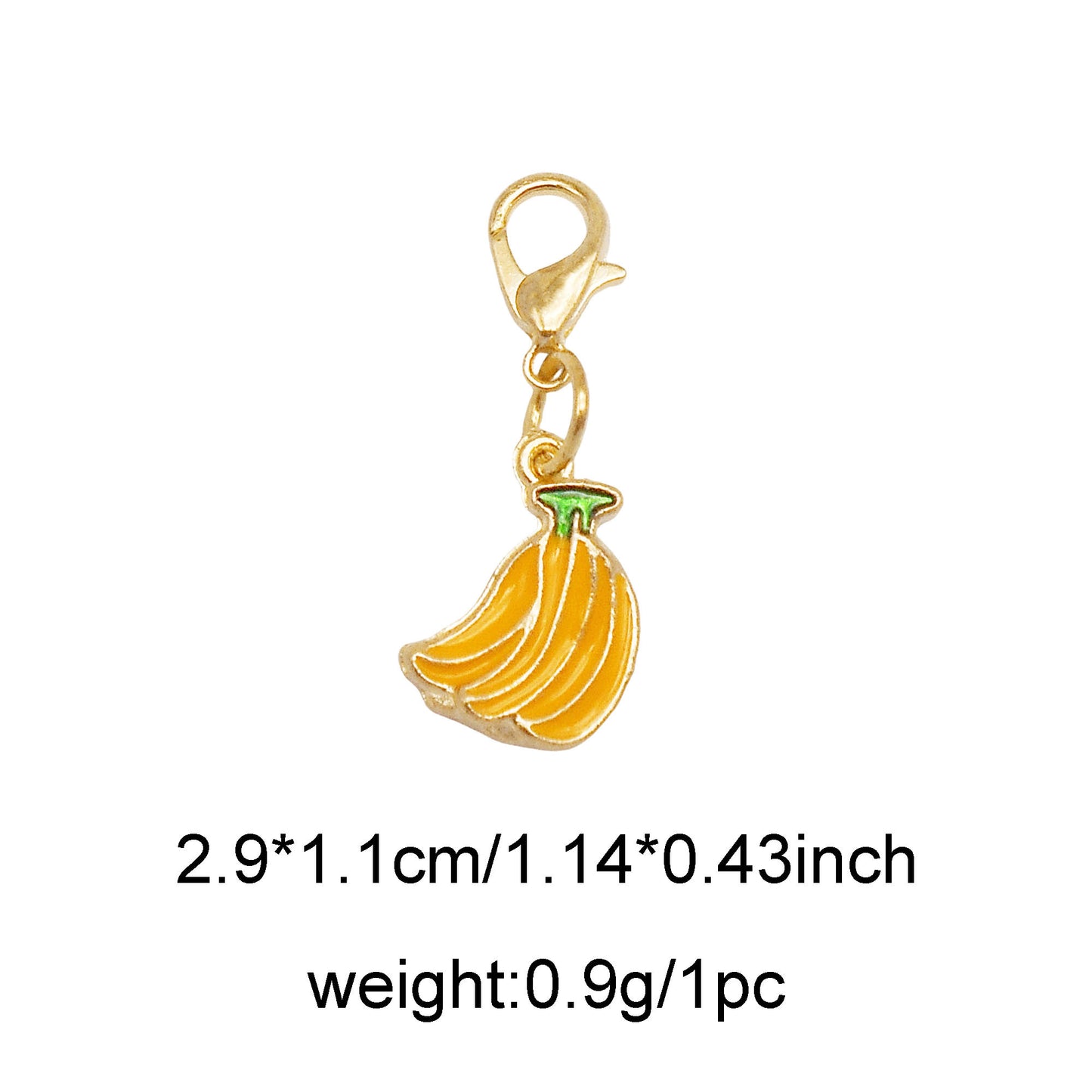 1 Piece Handmade Metal Alloy Cherry Apple Pear Charms with Lobster Clasp Enamel Fruit Pendants Keychains Dangle Necklace Bracelet Earring Jewelry Making Accessories Shoes Bags Decor