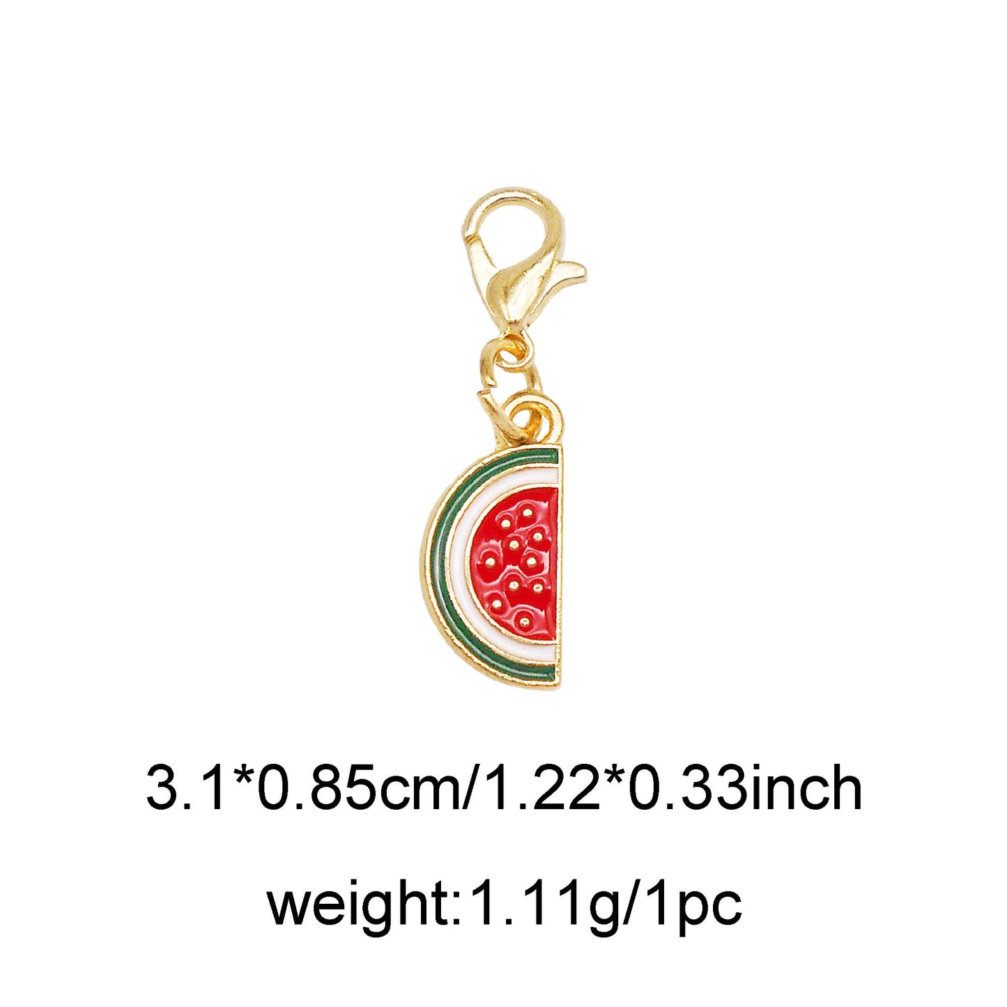 1 Piece Handmade Metal Alloy Cherry Apple Pear Charms with Lobster Clasp Enamel Fruit Pendants Keychains Dangle Necklace Bracelet Earring Jewelry Making Accessories Shoes Bags Decor