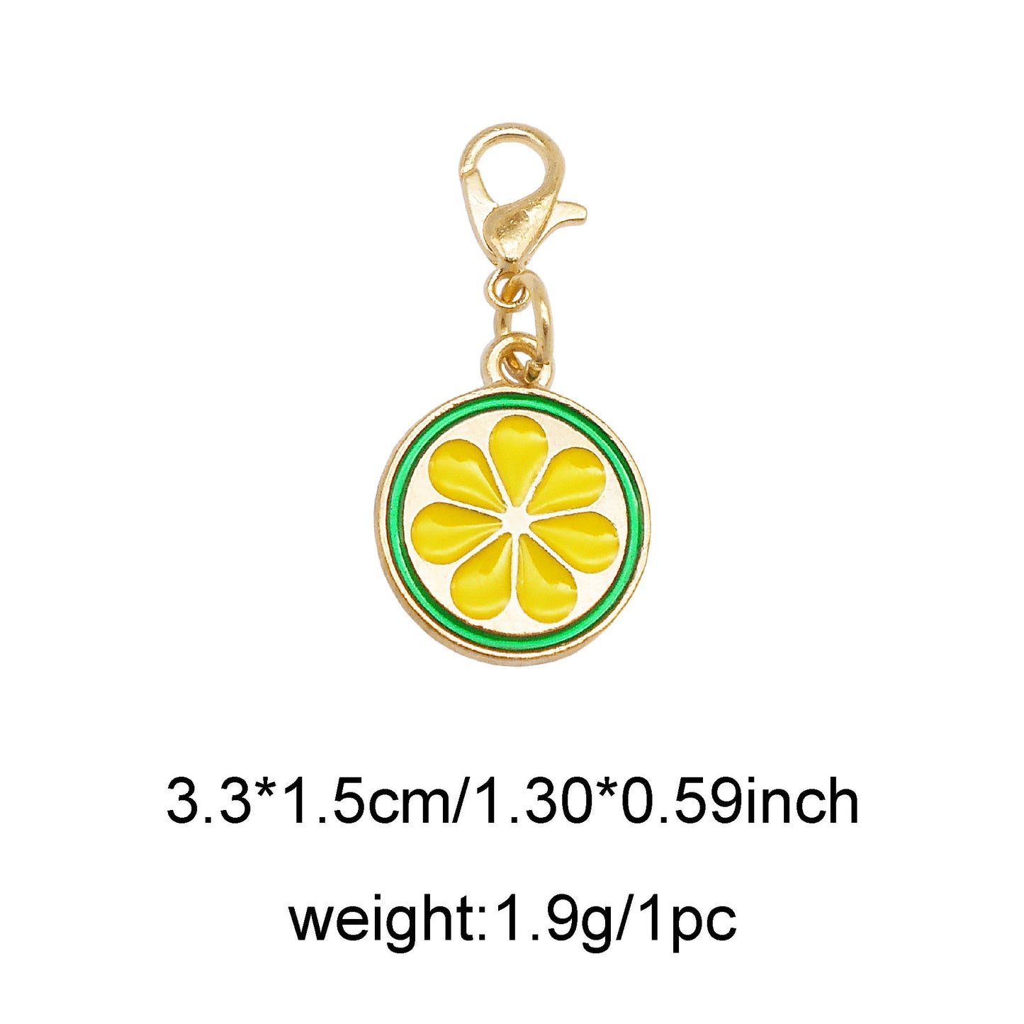 1 Piece Handmade Metal Alloy Cherry Apple Pear Charms with Lobster Clasp Enamel Fruit Pendants Keychains Dangle Necklace Bracelet Earring Jewelry Making Accessories Shoes Bags Decor