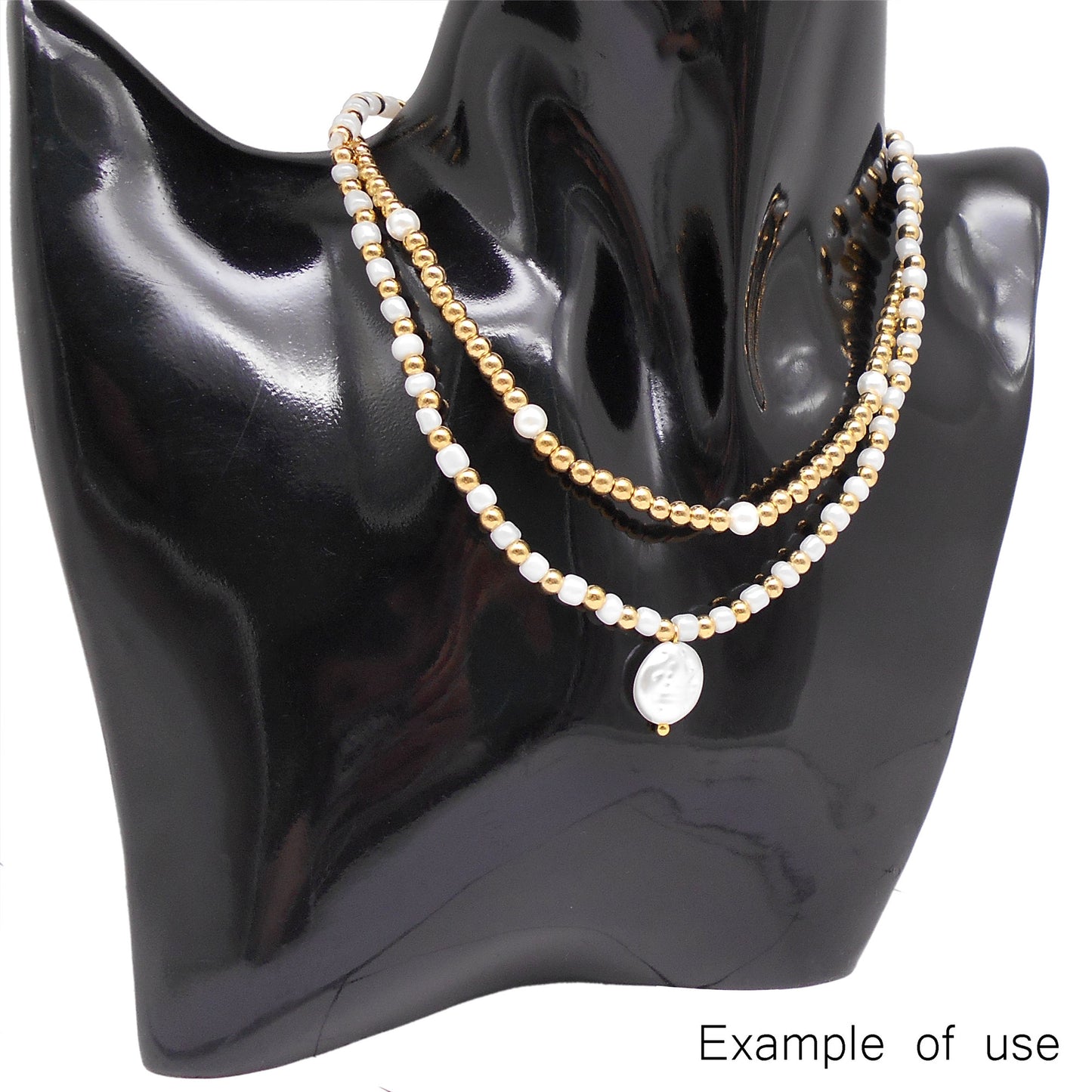 20pcs White Plastic Beads Irregular Imitation Pearl Spacer Loose Beads for Necklace Bracelet Jewelry Making Accessories DIY Crafts Supplies