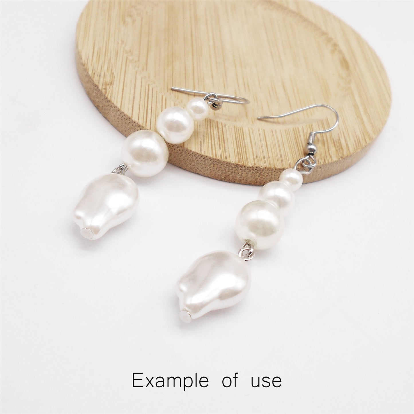 20pcs White Plastic Beads Irregular Imitation Pearl Spacer Loose Beads for Necklace Bracelet Jewelry Making Accessories DIY Crafts Supplies