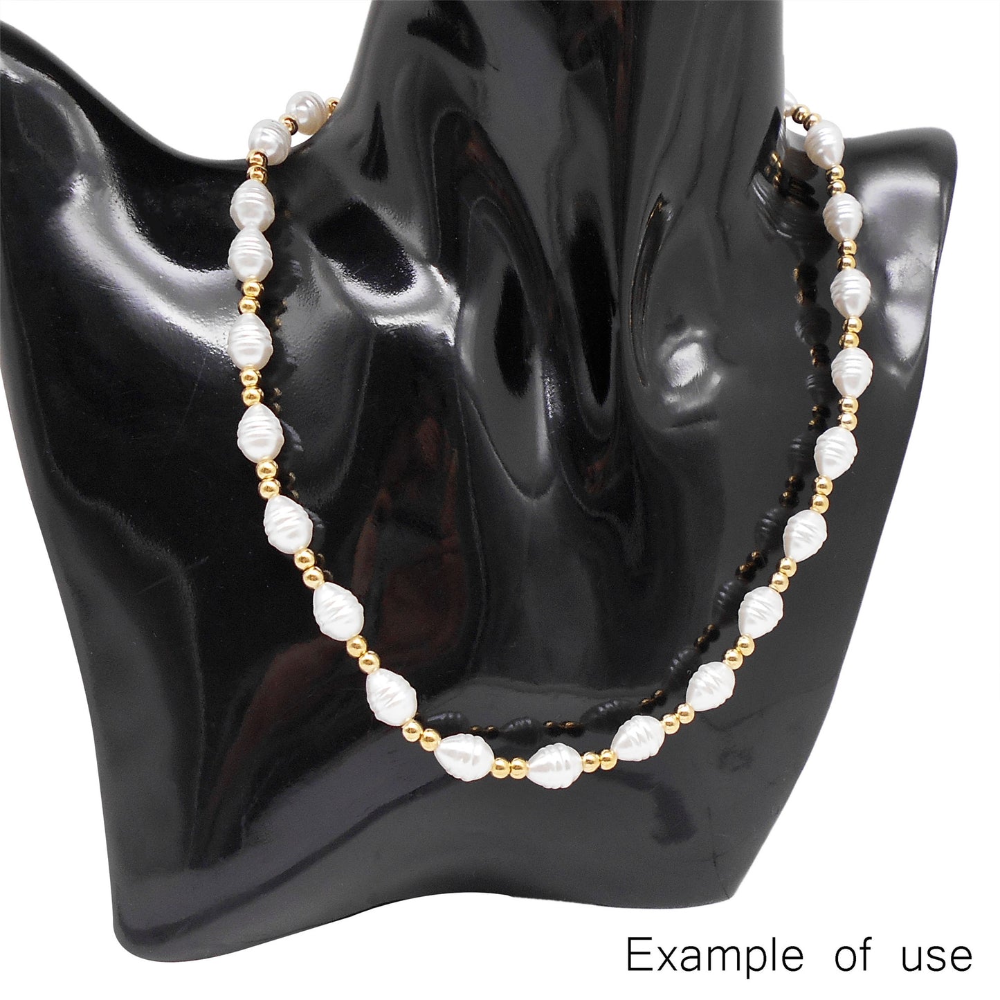 20pcs White Plastic Beads Irregular Imitation Pearl Spacer Loose Beads for Necklace Bracelet Jewelry Making Accessories DIY Crafts Supplies