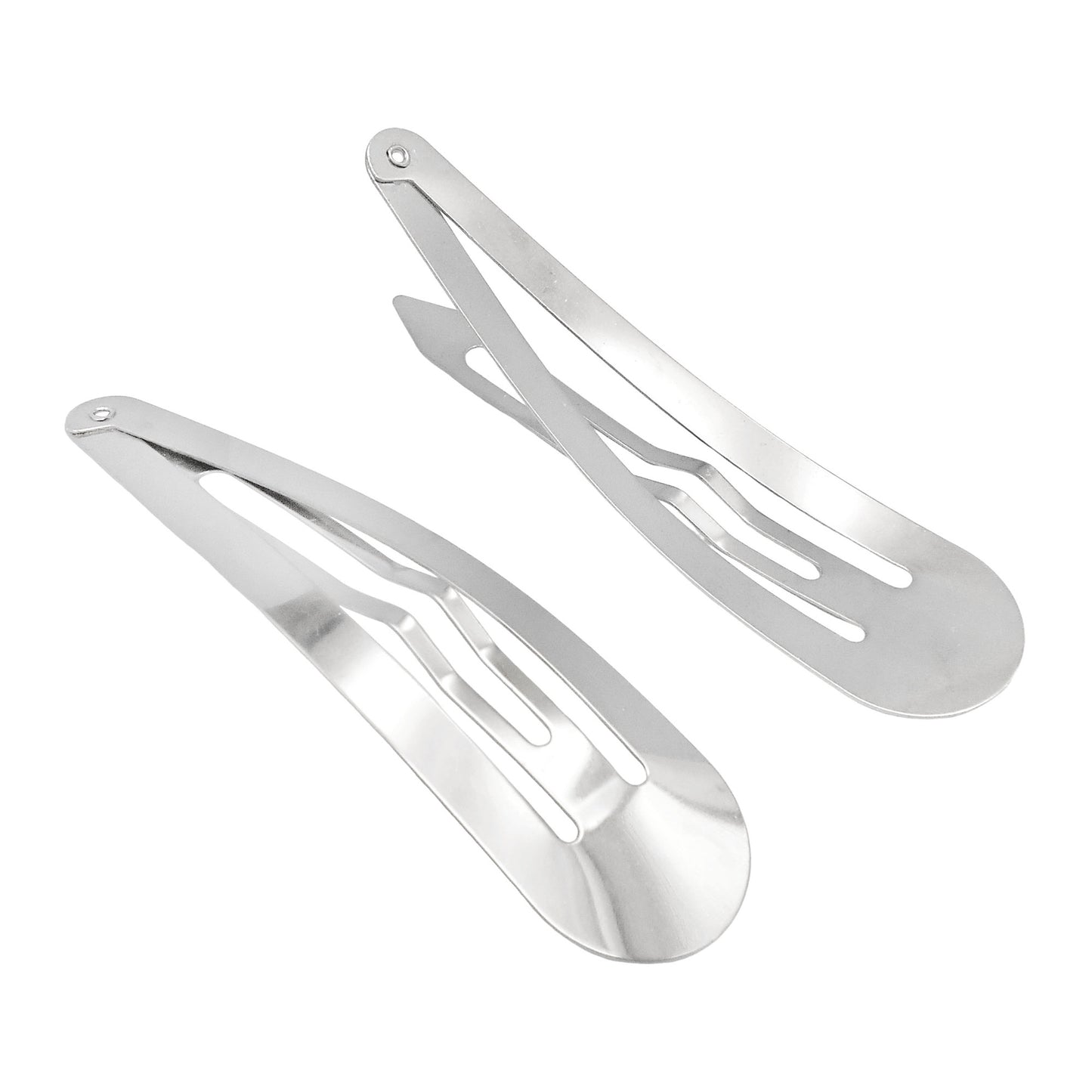 20pcs 80*22mm Silver Color Teardrop Shaped Hairpin Iron Snap Hair Clip for Women Hair Accessories, Large Hair Barrette Clip Hair Styling Tool for Salon & Daily Use