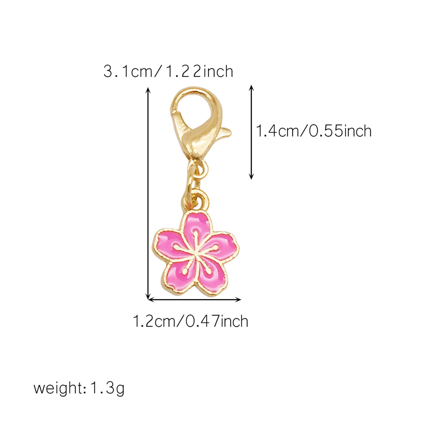 1/29pcs Enamel Alloy Flower Heart Star Moon Pendants with Lobster Clasp Rose Red Shoe Charms Cute Keyring Dangle Jewelry Accessories Women Purses Bags Hanging Decor