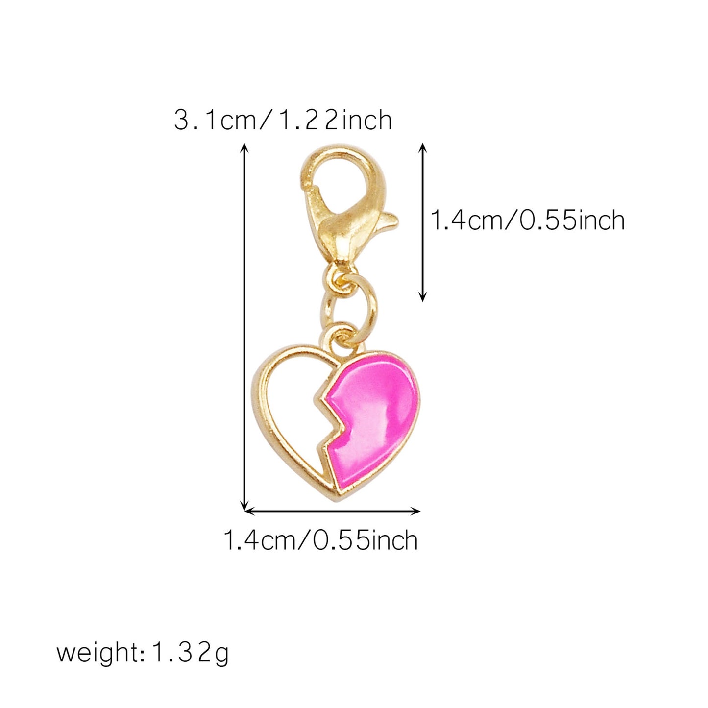 1/29pcs Enamel Alloy Flower Heart Star Moon Pendants with Lobster Clasp Rose Red Shoe Charms Cute Keyring Dangle Jewelry Accessories Women Purses Bags Hanging Decor