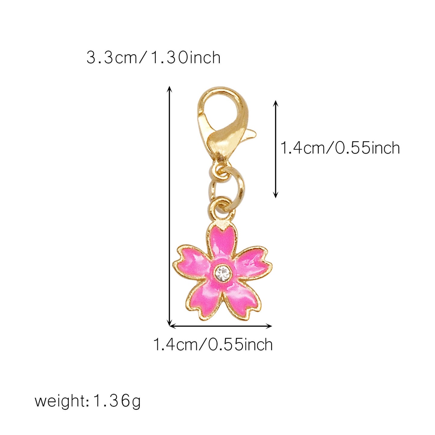 1/29pcs Enamel Alloy Flower Heart Star Moon Pendants with Lobster Clasp Rose Red Shoe Charms Cute Keyring Dangle Jewelry Accessories Women Purses Bags Hanging Decor