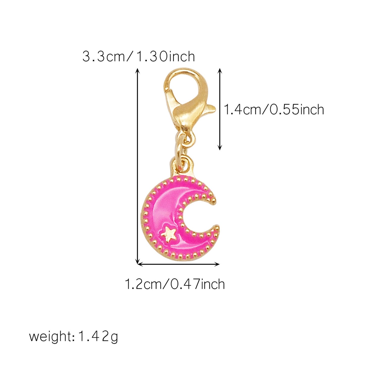 1/29pcs Enamel Alloy Flower Heart Star Moon Pendants with Lobster Clasp Rose Red Shoe Charms Cute Keyring Dangle Jewelry Accessories Women Purses Bags Hanging Decor