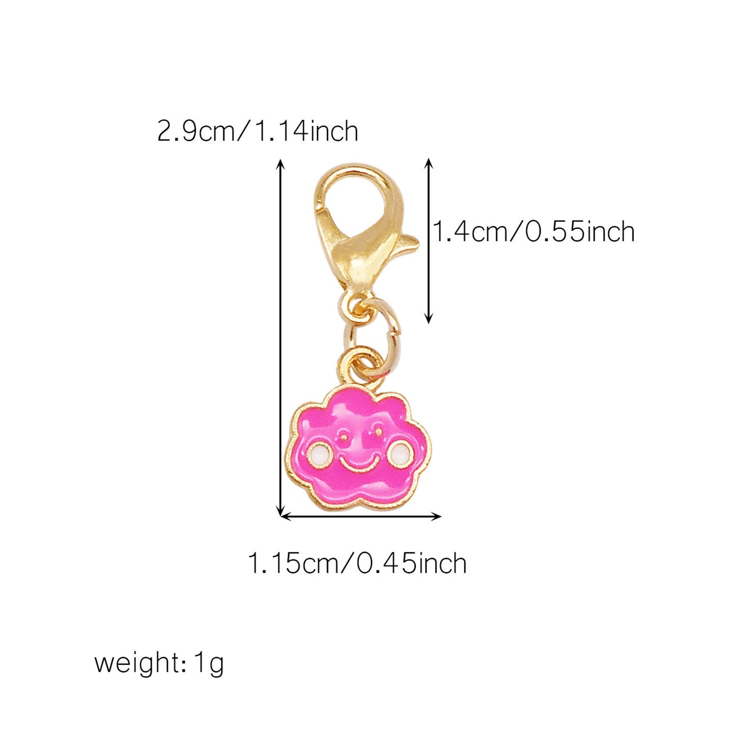 1/29pcs Enamel Alloy Flower Heart Star Moon Pendants with Lobster Clasp Rose Red Shoe Charms Cute Keyring Dangle Jewelry Accessories Women Purses Bags Hanging Decor