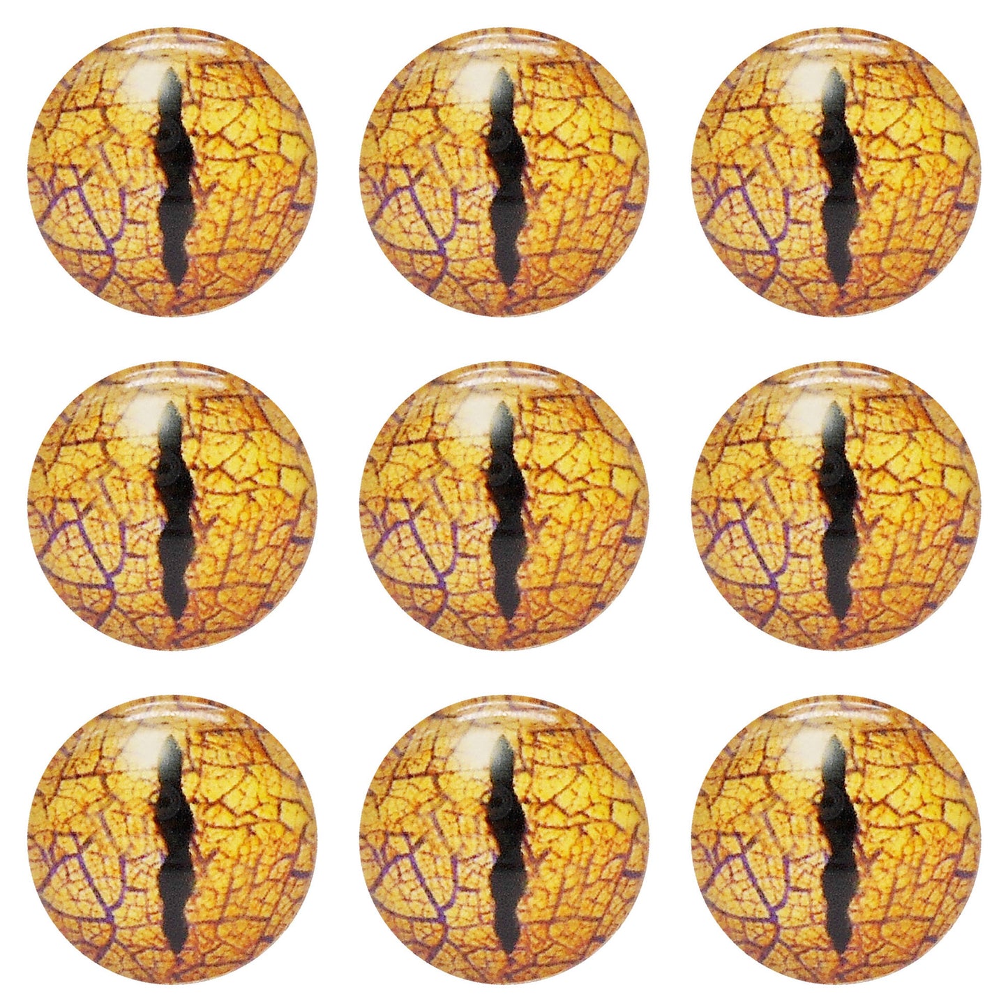 5 or 15 Pairs Glass Animal Eyes Glow in Dark Dragon Eye 12mm 25mm 30mm Flat Back Scrapbook Cabochons Vertical Pupil Luminous Cat Lizard Frog Eyes DIY Making Accessories