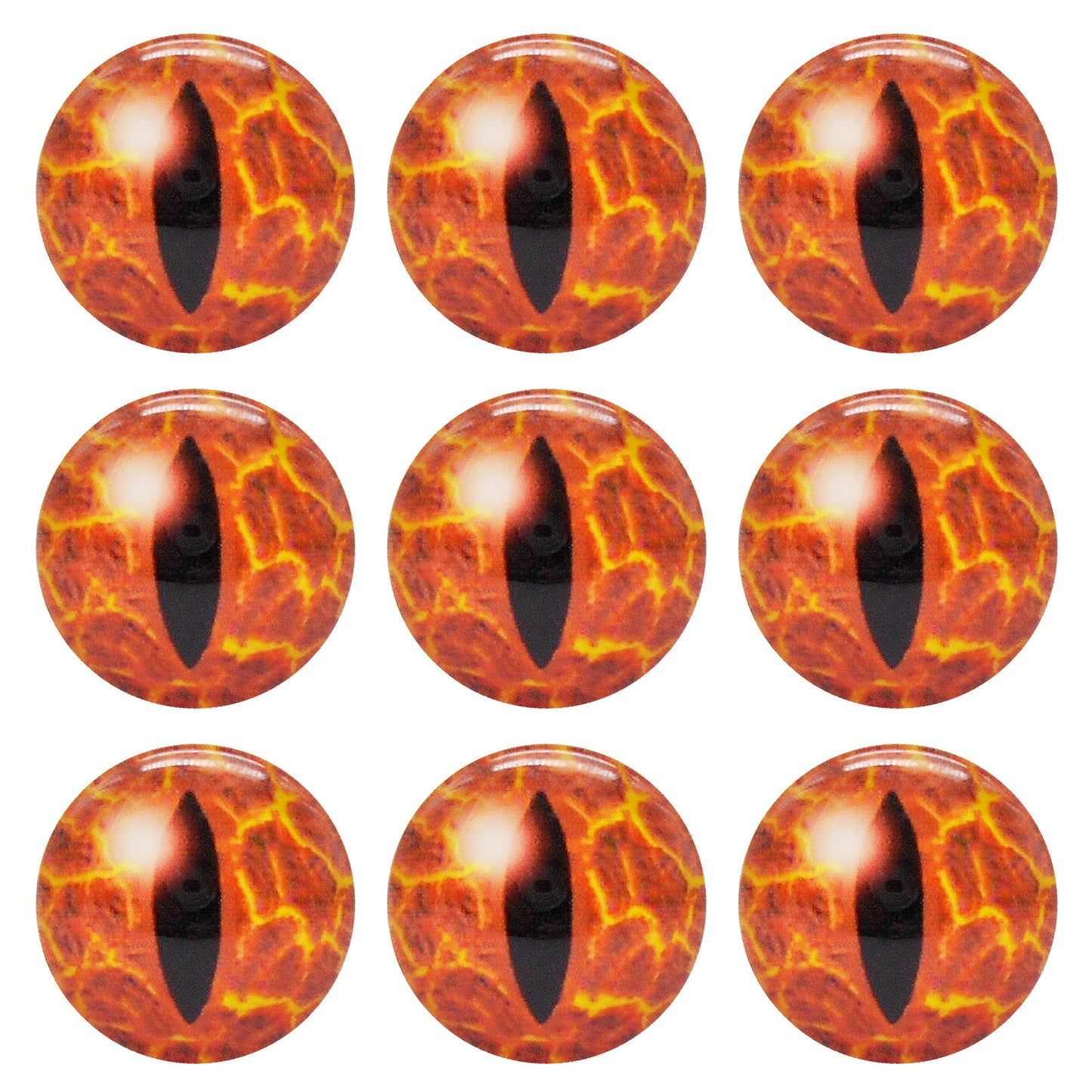5 or 15 Pairs Glass Animal Eyes Glow in Dark Dragon Eye 12mm 25mm 30mm Flat Back Scrapbook Cabochons Vertical Pupil Luminous Cat Lizard Frog Eyes DIY Making Accessories