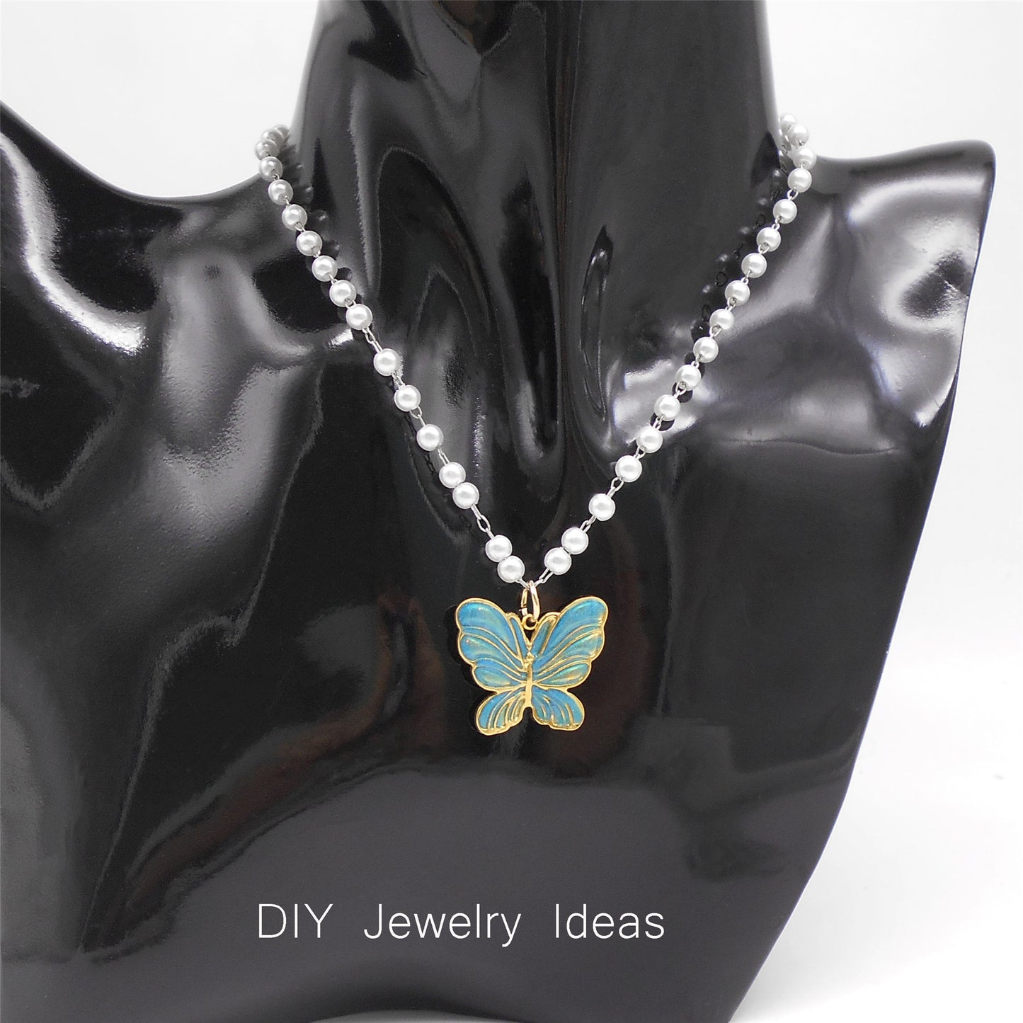 1 Piece 20.5x24mm High-Gloss Enamel Finish Butterfly Pendant Stainless Steel Insect Butterfly Charms for Jewelry Making Supplies DIY Crafts Decor