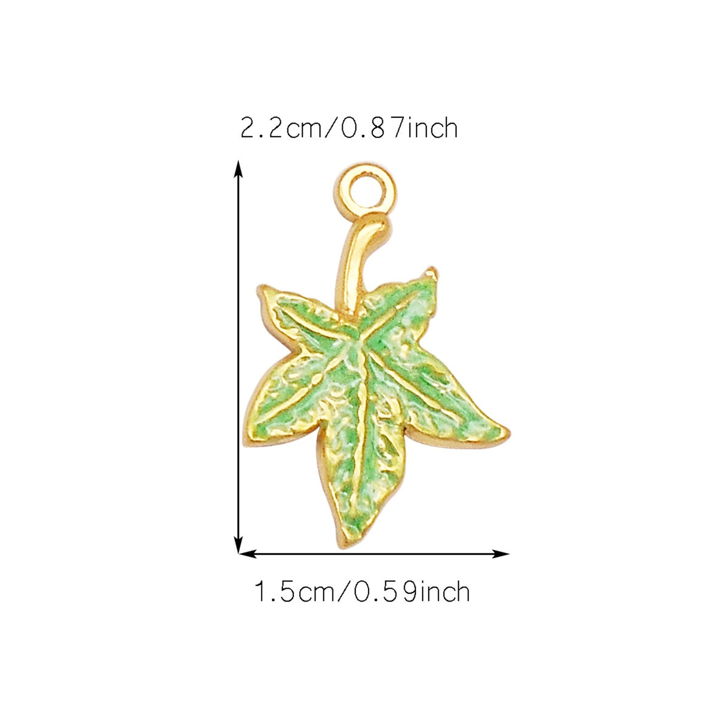 1 Piece 22x15mm Stainless Steel Maple Leaf Charms Enamel Irregular Leaf Pendant DIY Jewelry Making Accessories Art Crafts Decor Keychain Keyring Decoration