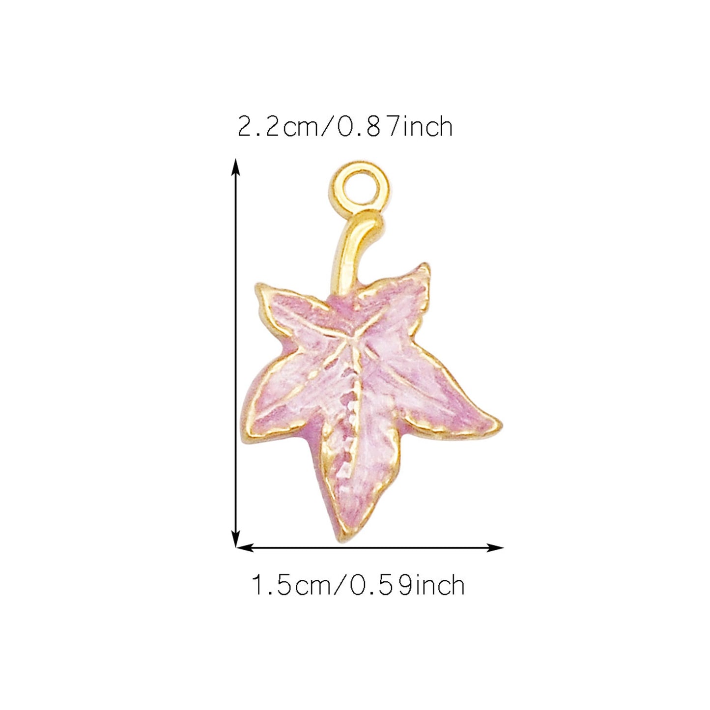 1 Piece 22x15mm Stainless Steel Maple Leaf Charms Enamel Irregular Leaf Pendant DIY Jewelry Making Accessories Art Crafts Decor Keychain Keyring Decoration