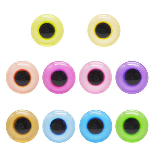 6-30mm Glass Animal Cat Eyes Flat Back Cabochons Dome Eyes Round Pupil DIY Doll Toy Making Accessory Jewelry Crafts Decor