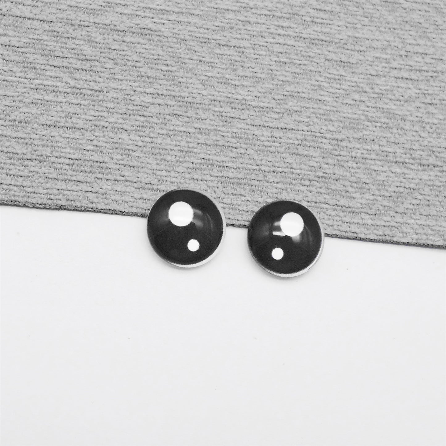 Glass Eye Cabochons Round Animal Cat Bear Toy Eyes Dome Scrapbooking Eyes Flat Back for Doll Making DIY Jewelry Crafts Decor 6/8/10/12mm