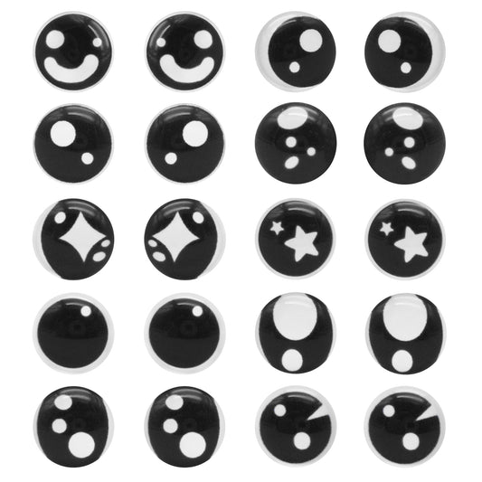 Glass Eye Cabochons Round Animal Cat Bear Toy Eyes Dome Scrapbooking Eyes Flat Back for Doll Making DIY Jewelry Crafts Decor 6/8/10/12mm