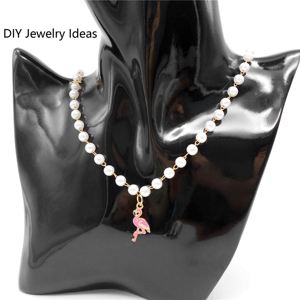 10Pcs 23x13mm Alloy Flamingo Charm Enamael Pink Bird Pendant for Necklace Bracelet Crafts Decor, DIY Jewelry Making Supplies