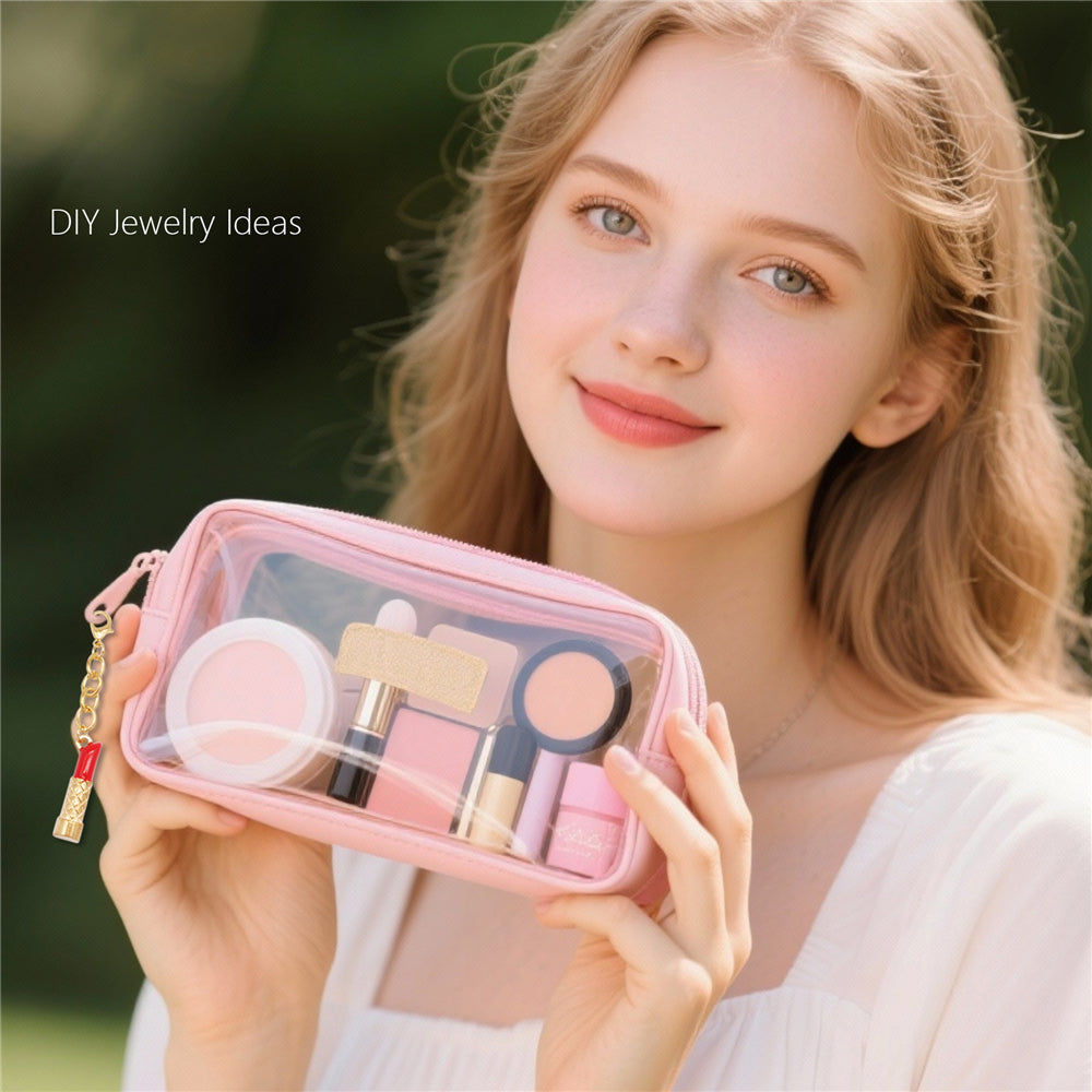 10Pcs Enamel Charm on Chain Metal Hat Skirt Shaped Pendant with Lobster Clasp for Bag Key Hanging Decor, Phone Case Charm DIY Supplies