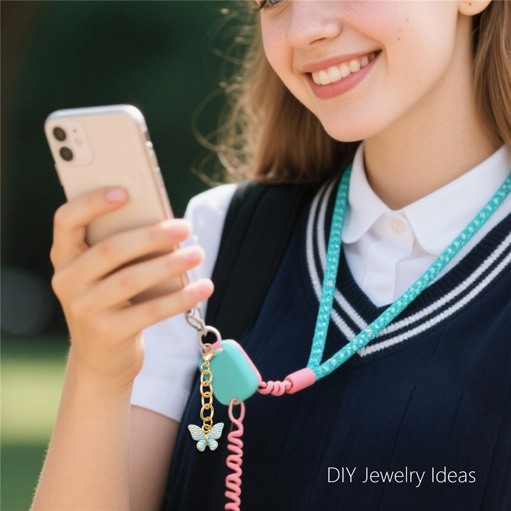 10PCS Metal Insect Charm with Hanging Chain - Bee Butterfly Shpaed Pendant Clip-on Pendant for Bag Purse Key Decor, Keychain Phone Chain Making Accessories