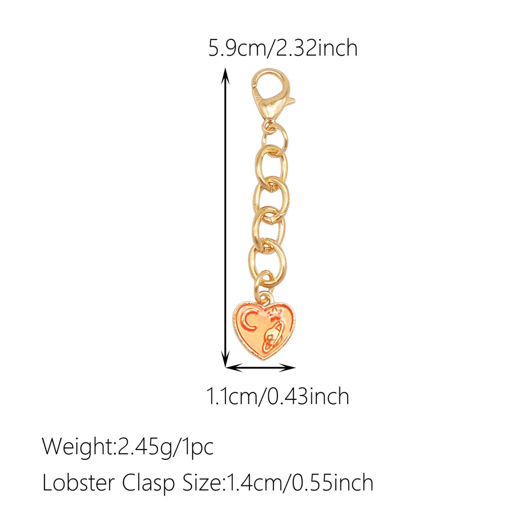 Night Sky Charms Set: 10Pcs Enamel Moon Star Pendants with Hanging Chain for DIY Jewelry, Keychain & Bag Decor