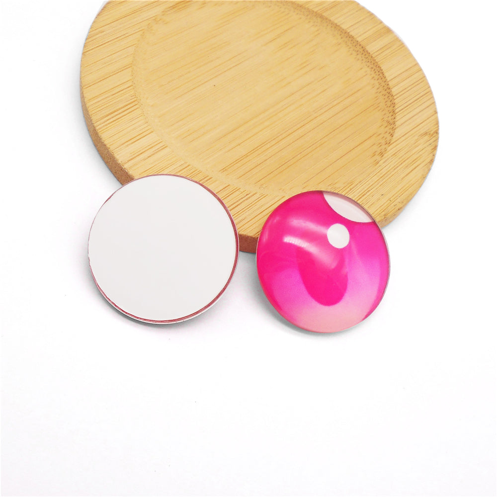 Colorful Cute Doll Toy Eyes Dome Craft Eyes Star & Herat Pattern Design High-Quality Flatback Glass Cabochons for Plush Doll & Jewelry Finding