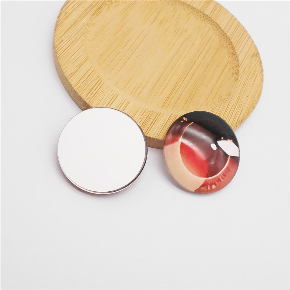 Colorful Cute Doll Toy Eyes Dome Craft Eyes Star & Herat Pattern Design High-Quality Flatback Glass Cabochons for Plush Doll & Jewelry Finding