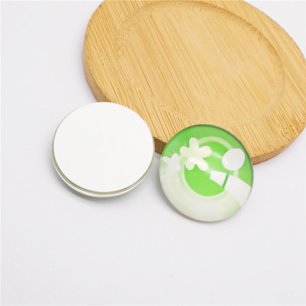 Colorful Cute Doll Toy Eyes Dome Craft Eyes Star & Herat Pattern Design High-Quality Flatback Glass Cabochons for Plush Doll & Jewelry Finding