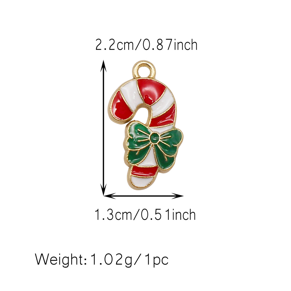Christmas Enamel Charm Pendant Zinc Alloy Cute Santa Claus Snowman Shaped Pendant for Jewelry DIY Accessories, Christmas Tree Decor