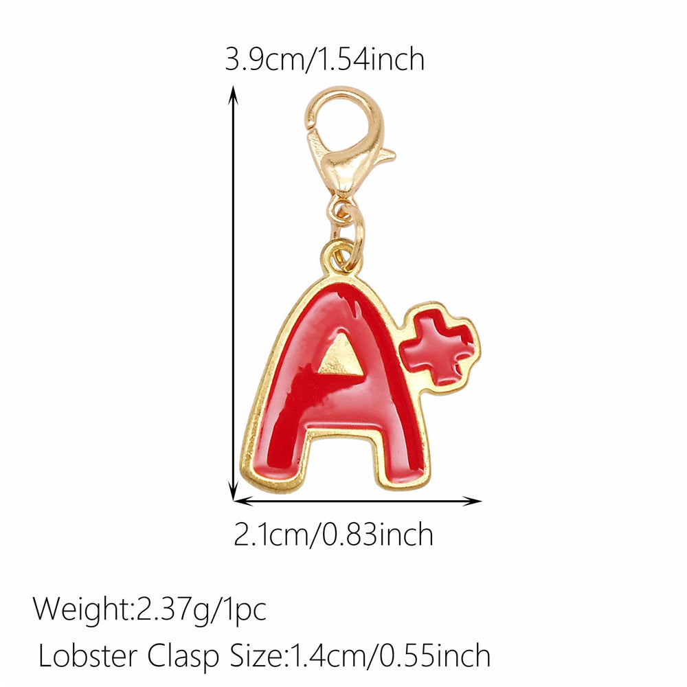 1pc Red Series Enamel Charm with Lobster Clasp - Metal Flower Cherry Bee Shaped Clip-on Pendant for Bag Decor, DIY Keychain Supplies, Jewelry Making Findings